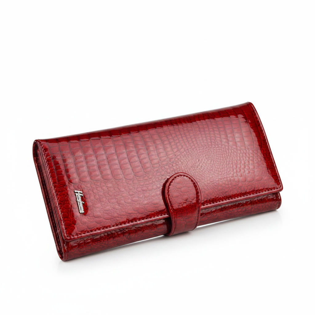 Billetera roja fondo blanco