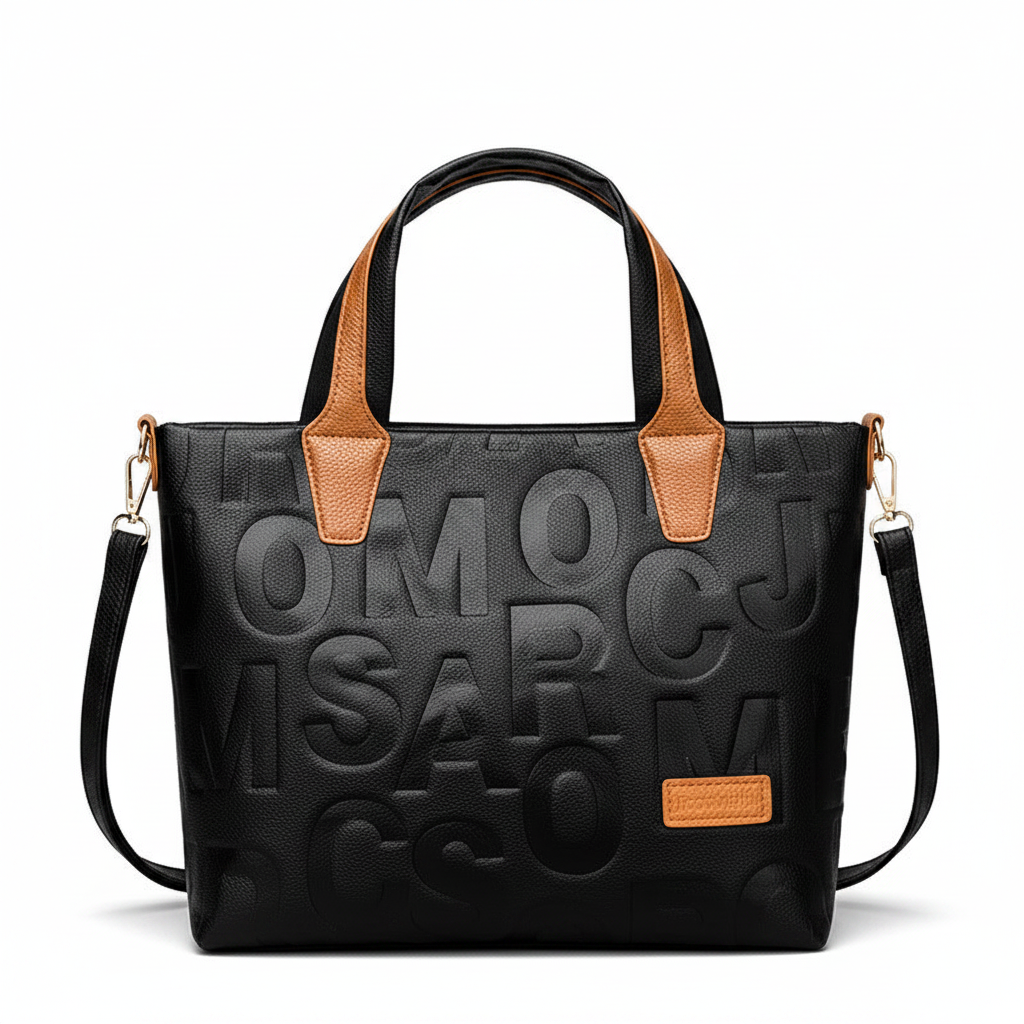 Bolso negro fondo blanco