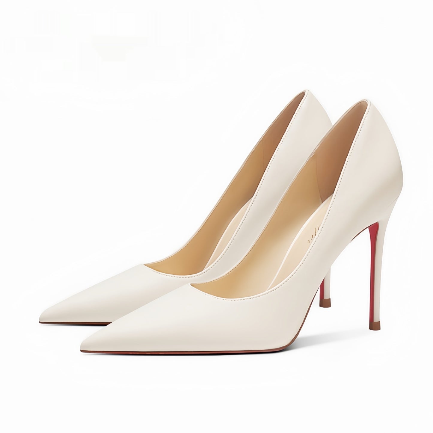 Zapatos de Tacón Punta Fina Mujer - Cuero de Oveja Primavera Elegante