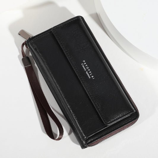 Billetera Larga Casual Gran Capacidad - Monedero y Porta Móvil Cuero PU