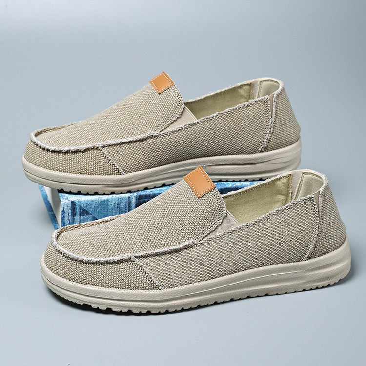Zapatos Canvas Casuales Hombre - Suela Suave Sin Cordones Versátiles