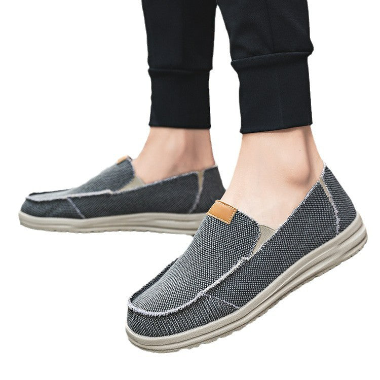 Zapatos Canvas Casuales Hombre - Suela Suave Sin Cordones Versátiles