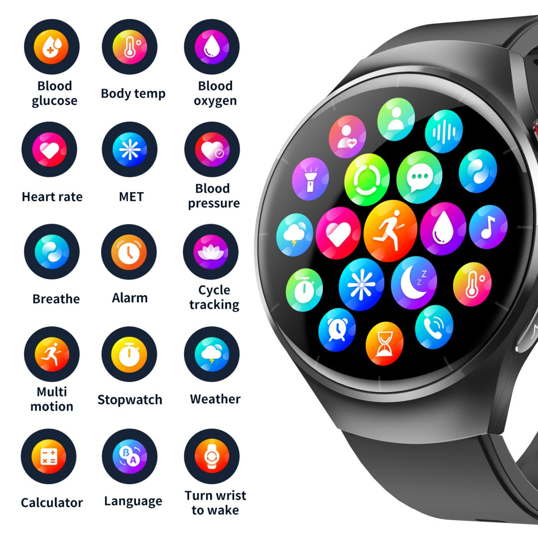 Smartwatch Disco 1.55" - Monitor de Salud y Gestor de Bienestar 2025