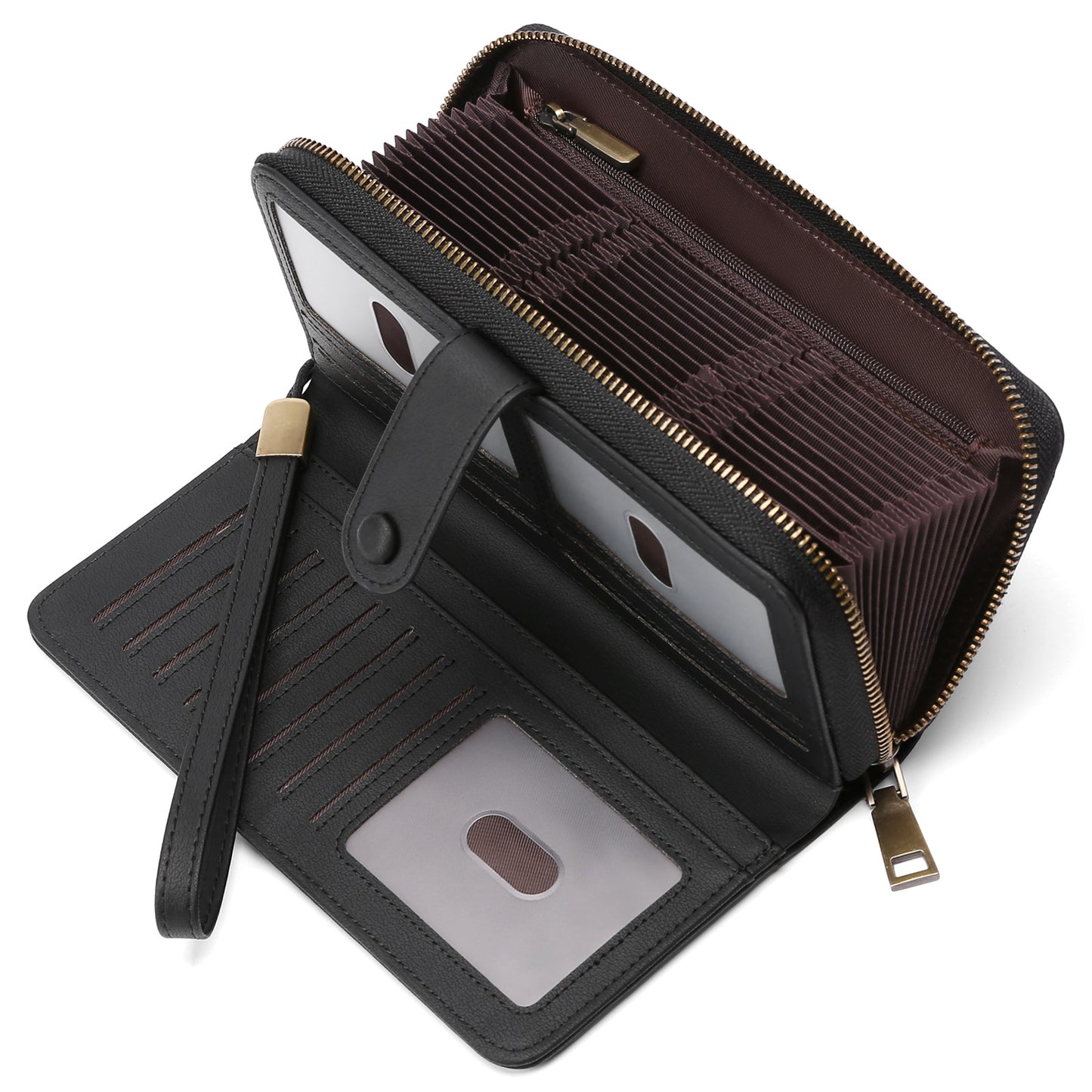 Billetera Larga Expandible con Porta Pasaporte - Múltiples Tarjetas Mujer