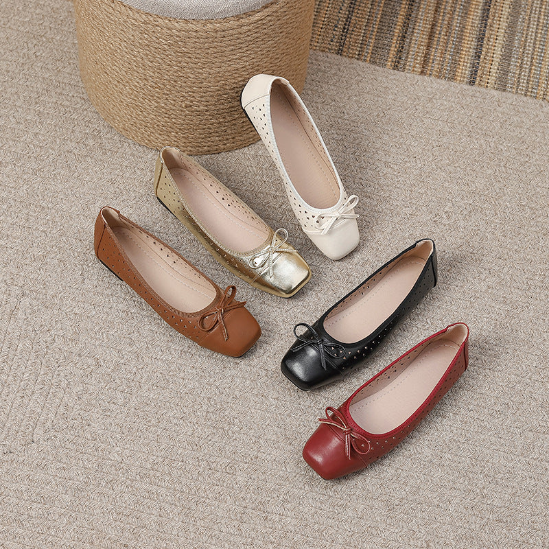 Zapatos Planos Sin Cordones Mujer - 4 Temporadas Talla Grande Cómodos