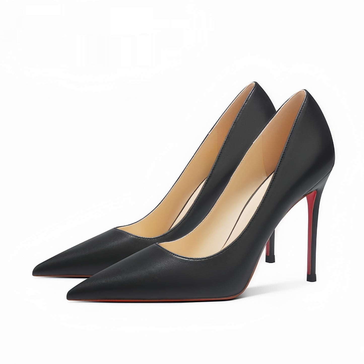 Zapatos de Tacón Punta Fina Mujer - Cuero de Oveja Primavera Elegante