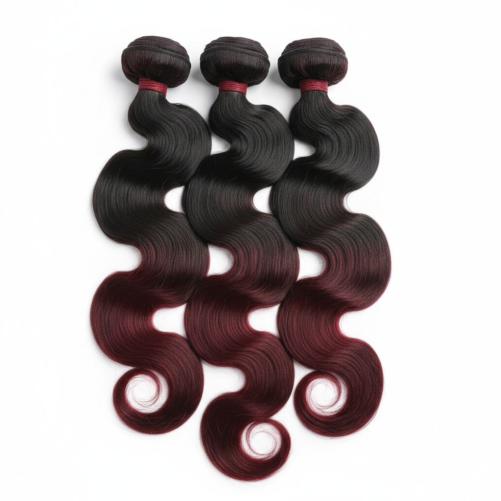 Extensión body wave vino rojo