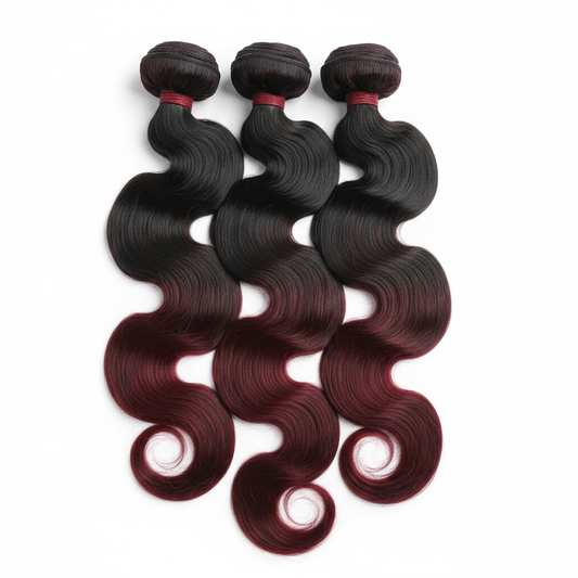 Extensión body wave vino rojo