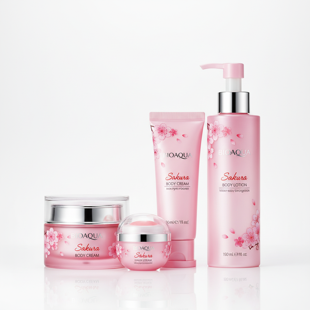 Kit Sakura BIOAQUA 4 piezas fondo blanco