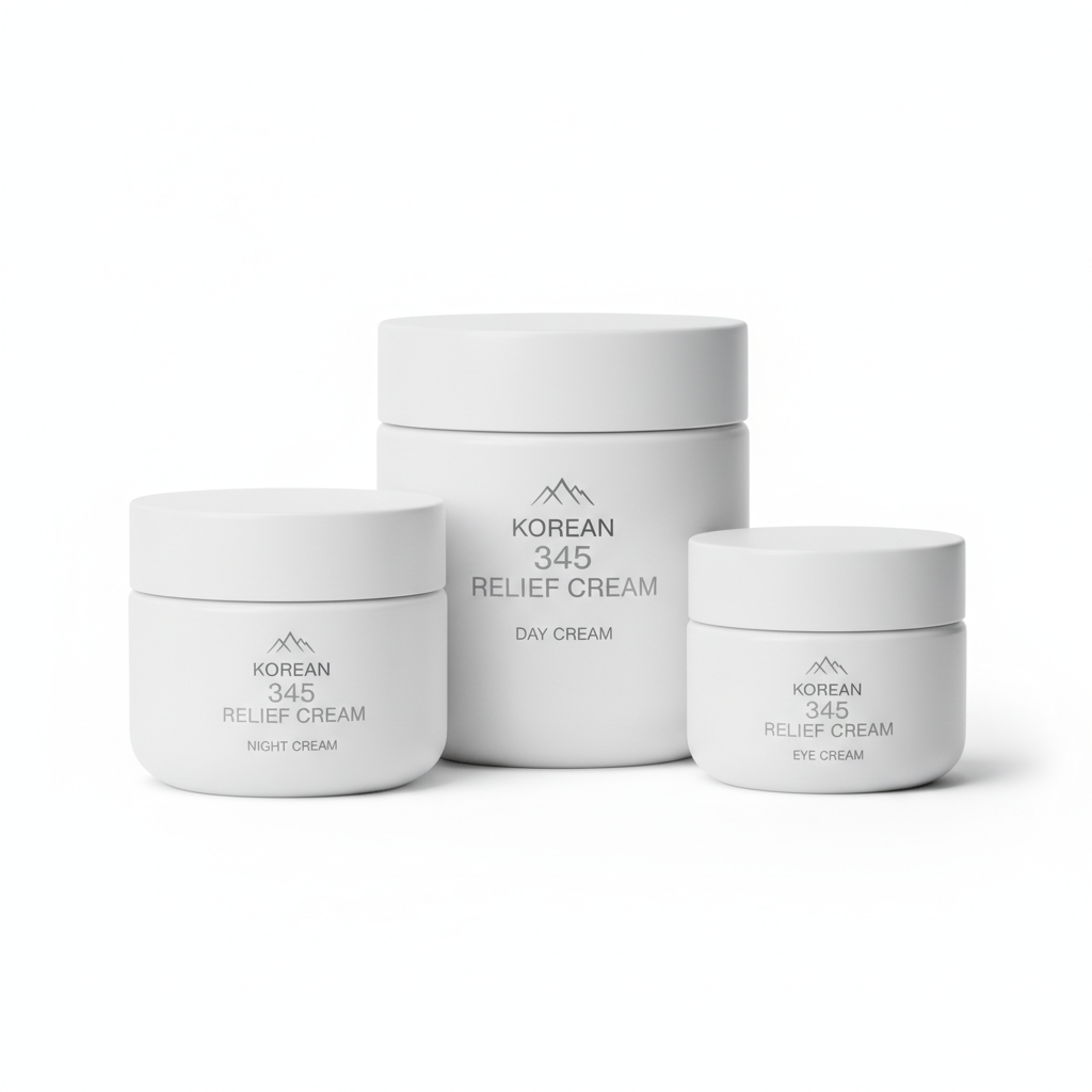 Set crema calmante 345 3 piezas fondo blanco