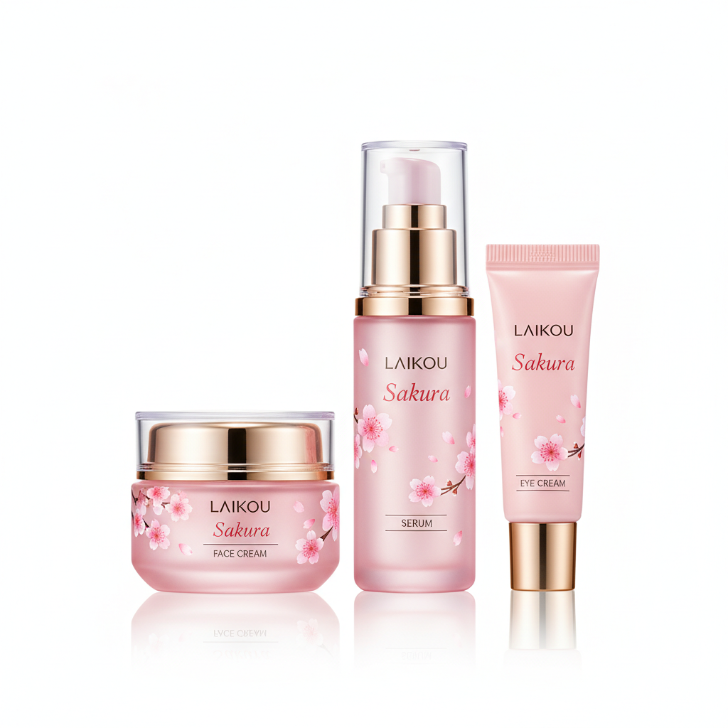 Set LAIKOU Sakura 3 piezas fondo blanco