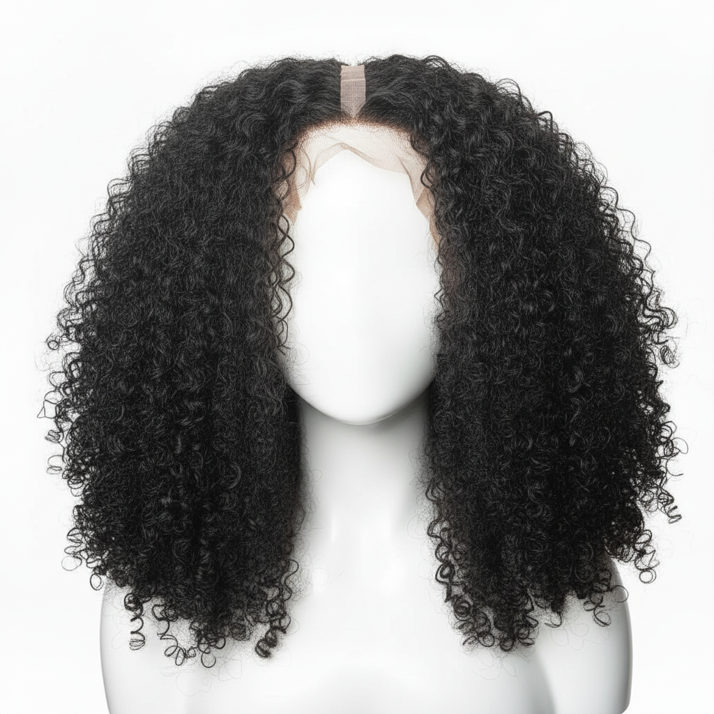 Kinky curly V part maniquí