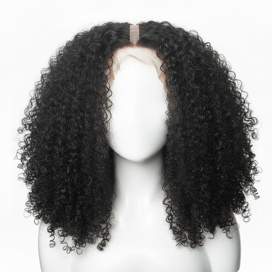 Kinky curly V part maniquí