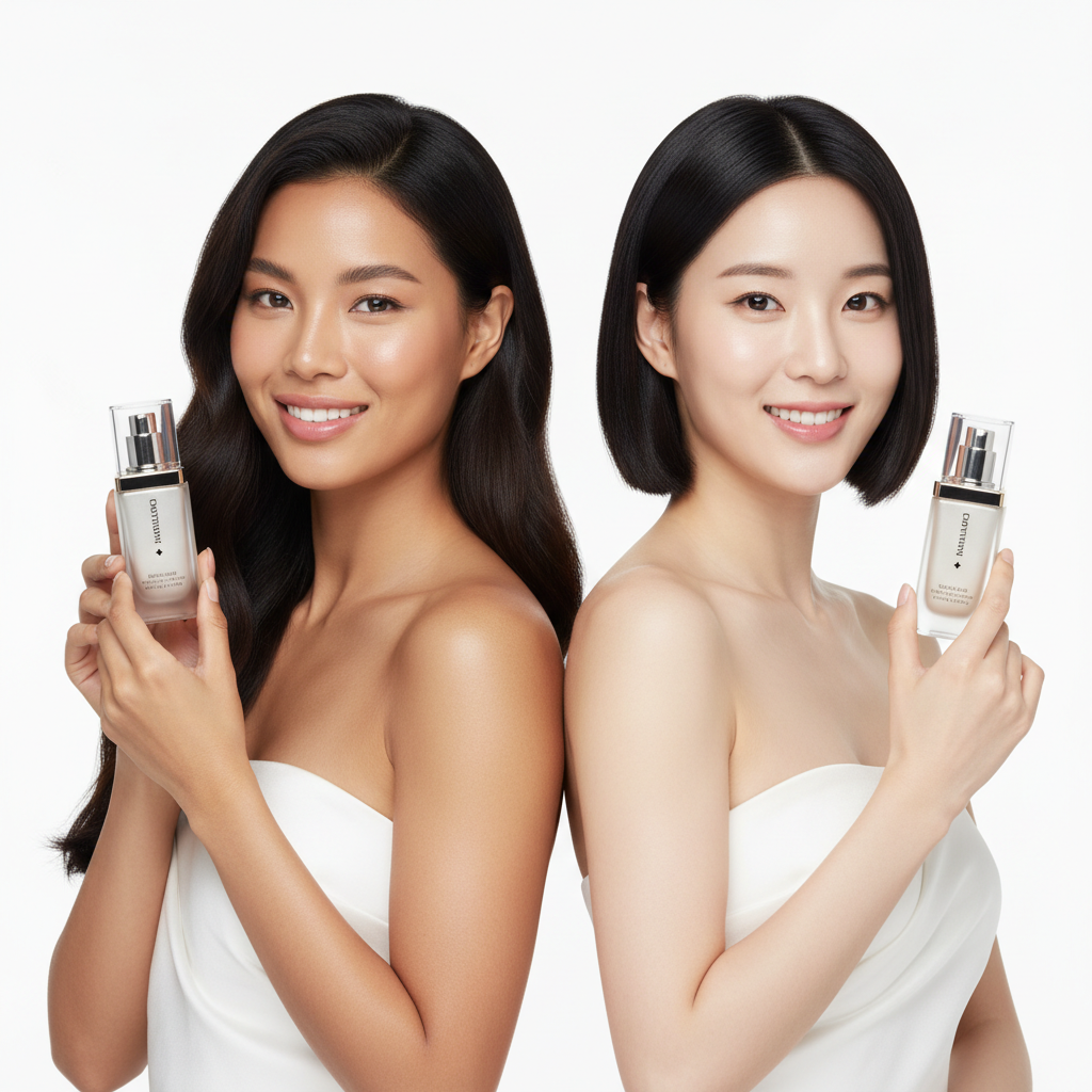 Modelo trigueña y coreana juntas