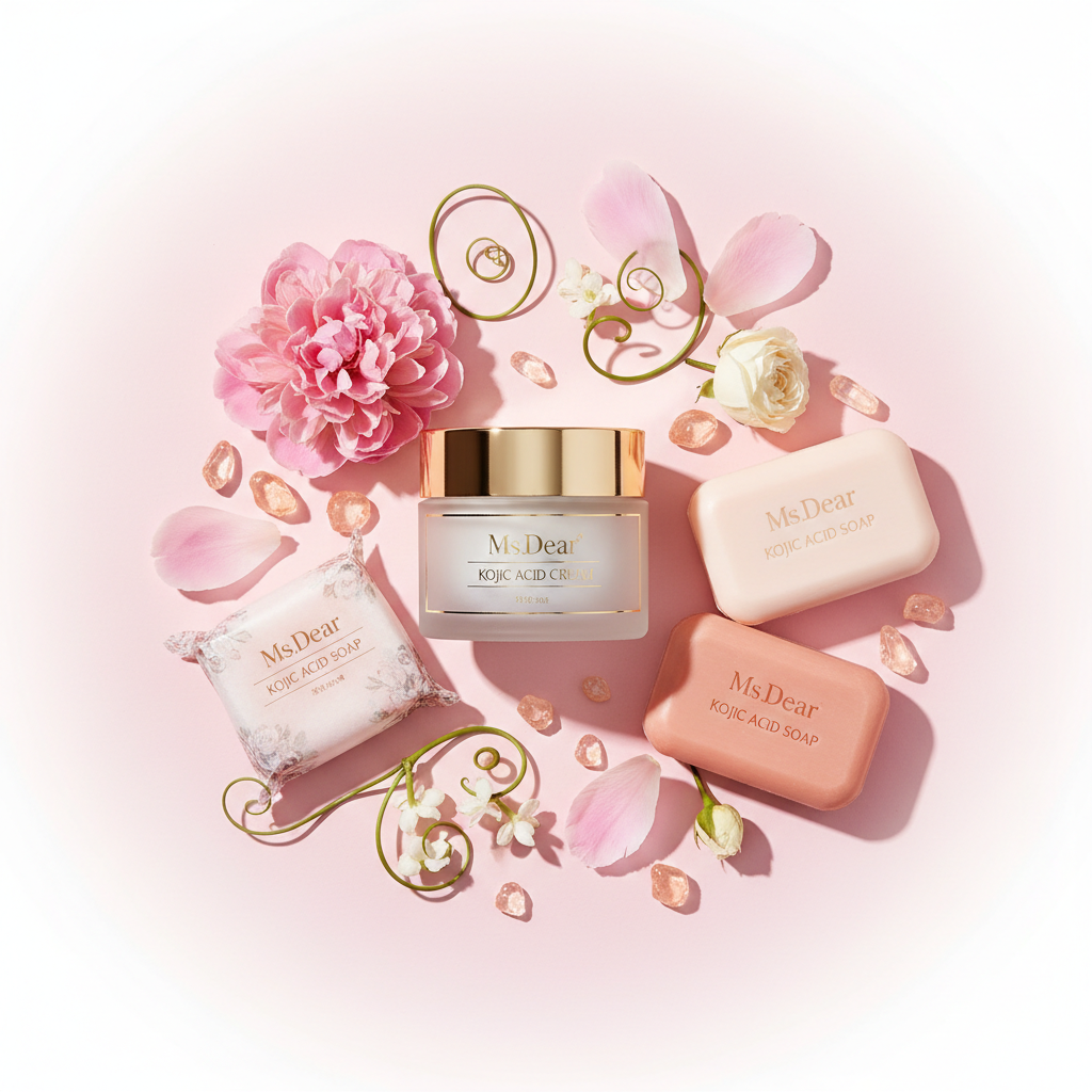 Set Kójico fondo rosa