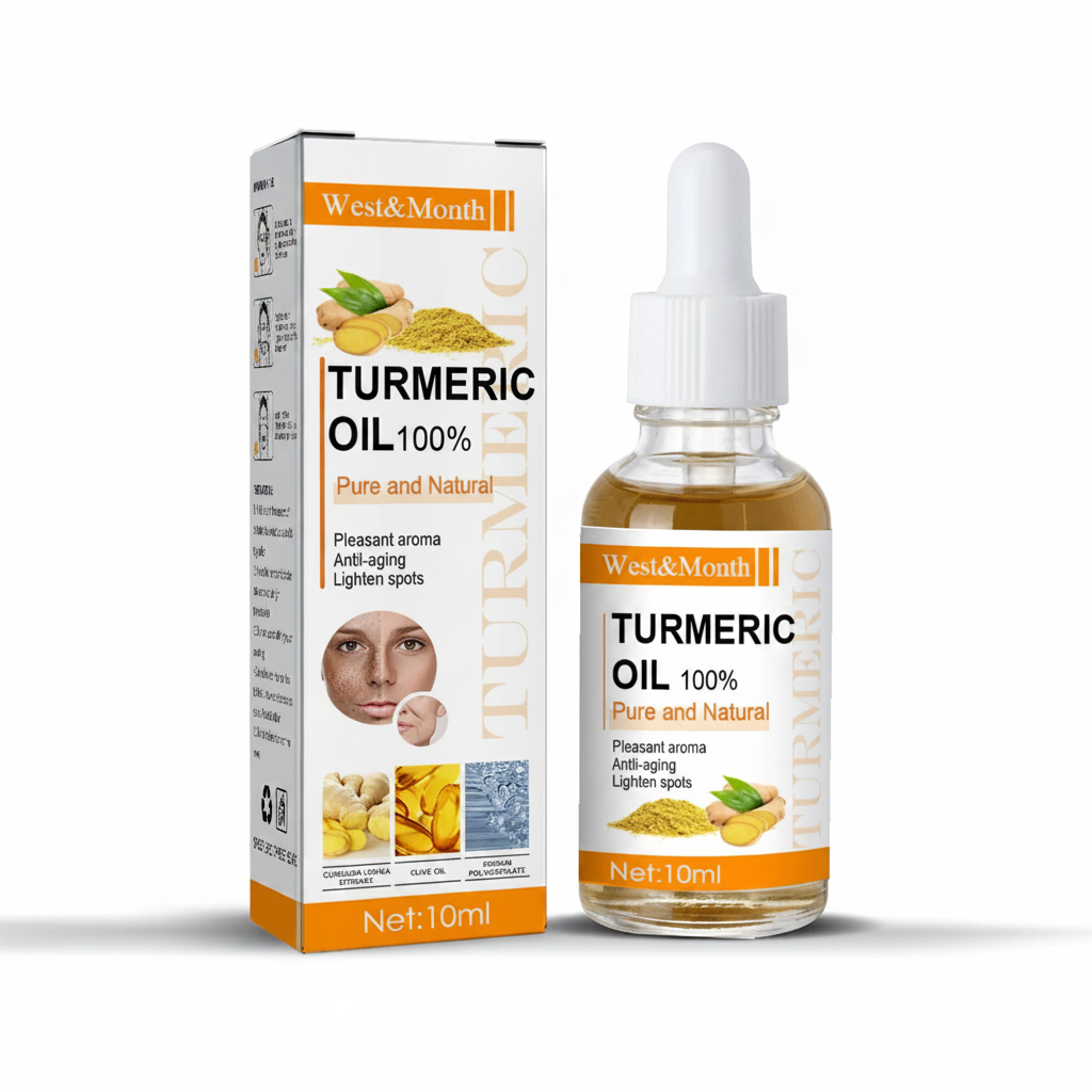 Turmeric Oil fondo blanco ángulo